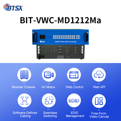 8ビット色深度ビデオウォールコントローラー、3840x2160p60入力、プロフェッショナルディスプレイパッケージサイズ540mm×325mm×225mm