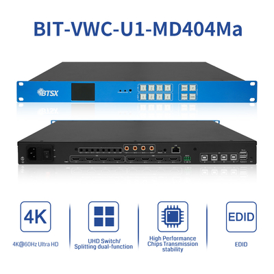 Bitvisus 4x4 2x2 1x4 4K60 スプライスオーバーレイ HDMI PIP ビデオスイッチ マトリックス ビデオウォールコントローラ