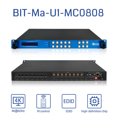Bitvisus 4K HDMI マトリックス スイッチ 8x8 8 入力 8 出力 メタルシェル