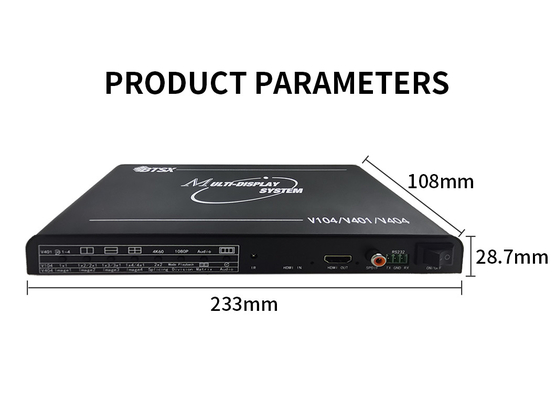 Bitvisus 4K60 HDMI マルチビューヤー 音声ビデオ 画面分割器 リモコン付き