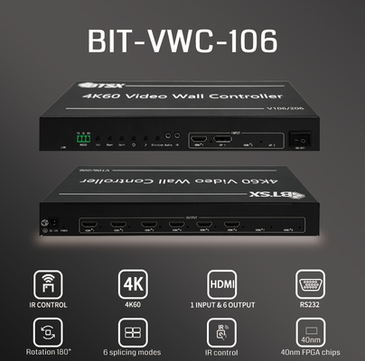 1x IR リモコン コントロールとRS232 コントロール メソッドで ビデオ ウォール 管理 システムを簡素化