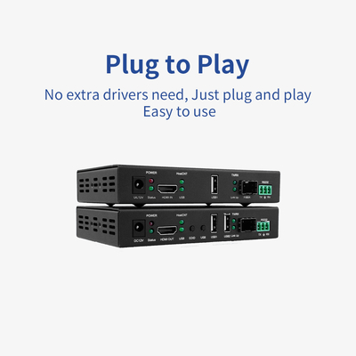 4k30 UHD HDMI エクステンダー HDCP 1.4 20km Rs232 EDID KVM オーバーファイバー エクステンダー