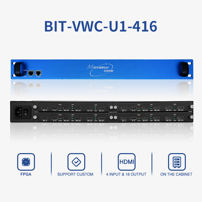 HDHDMIビデオプロジェクター 4K 8K 16チャンネルビデオウォールコントローラ 4x4 2x2 3x3 2x4