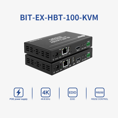 RS232 4K HDBT HDMI エクステンダー 超 CAT6 100m ビデオ送信機と受信機