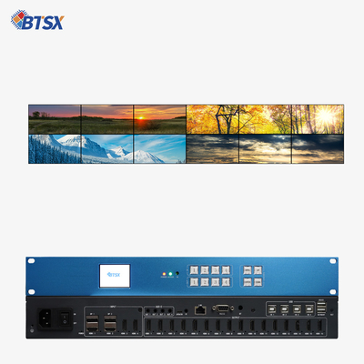 4K60ビデオプロセッサ 4インプット,マルチスクリーンディスプレイのための16出力 プロフェッショナル4Kビデオウォールプロセッサ 16チャネルHDMIビデオプロセッサ