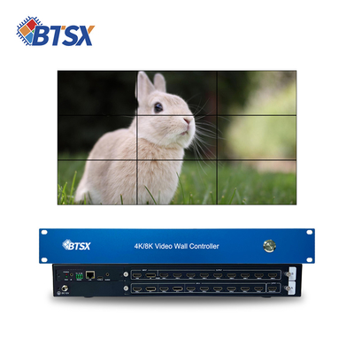 ビットビサス 4K60 8 in 9 アウトビデオウォールコントローラ Rs232 HDMI/DP ネットワーク Web コントロール 2x2 ビデオウォールマトリックスコントローラ