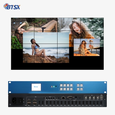 Bitvisus 1U RACK PIP シームレススイッチング HDMI スイッチャーマトリックス 4K60 4*4 LCD LED TV ビデオウォールコントローラープロセッサーBIT-VP-U1-MD416