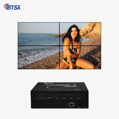 4Kビデオウォールプロセッサ 1x1 1xN Mx1 4つのHDMI出力を持つ多チャンネル投影融合用