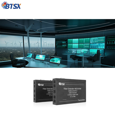 OEMHDMIファイバーエクステンダー 20km RS232 EDID KVM 4kビデオトランスミッター