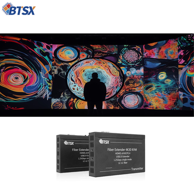 ゼロ遅延 RS232 KVM EDID HDMI 光ファイバー拡張器 20Km BIT-Ex-Fib-IP-4K-KVM
