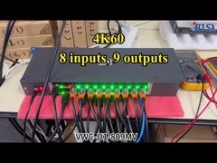 ビットビサス 4K60 8 in 9 アウトビデオウォールコントローラ Rs232 HDMI/DP ネットワーク Web コントロール 2x2 ビデオウォールマット